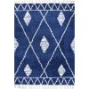 Superior Indoor Area Rug Perfect for Bedroom, Laundry Room, Office, Playroom, Nursery, Fluffy Carpet Cover, Modern Geometric Diamond Lattice Shag Rhea Collection, 2′ 7″ x 8′, Light Grey & Ivory(Blue Beige)