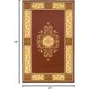 Superior Indoor Area Rug, Plush Carpet Cover, Traditional Oriental Medallion, Perfect for Hallway, Entryay, Living, Dining, Bedroom, Office, Kitchen, Medallion Collection, 10′ x 14′, Midnight Blue(Toffee)
