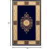 Superior Indoor Area Rug, Plush Carpet Cover, Traditional Oriental Medallion, Perfect for Hallway, Entryay, Living, Dining, Bedroom, Office, Kitchen, Medallion Collection, 10′ x 14′, Midnight Blue(Midnight Blue)