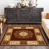 Superior Indoor Area Rug, Plush Carpet Cover, Traditional Oriental Medallion, Perfect for Hallway, Entryay, Living, Dining, Bedroom, Office, Kitchen, Medallion Collection, 10′ x 14′, Midnight Blue(Toffee – Z)