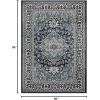 Superior Indoor Area Rug, Plush Carpet Cover, Traditional Oriental Medallion, Perfect for Hallway, Entryway, Living Room, Dining, Bedroom, Office, Kitchen, Glendale Collection, 2’x3′, Blue(Deep Royal)
