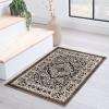 Superior Indoor Area Rug, Plush Carpet Cover, Traditional Oriental Medallion, Perfect for Hallway, Entryway, Living Room, Dining, Bedroom, Office, Kitchen, Glendale Collection, 2’x3′, Blue(Brown)