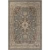Superior Indoor Area Rug, Plush Carpet Cover, Traditional Oriental Medallion, Perfect for Hallway, Entryway, Living Room, Dining, Bedroom, Office, Kitchen, Glendale Collection, 2’x3′, Blue(Grey)