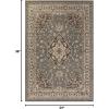 Superior Indoor Area Rug, Plush Carpet Cover, Traditional Oriental Medallion, Perfect for Hallway, Entryway, Living Room, Dining, Bedroom, Office, Kitchen, Glendale Collection, 2’x3′, Blue(Grey)