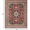 Superior Indoor Area Rug, Plush Carpet Cover, Traditional Oriental Medallion, Perfect for Hallway, Entryway, Living Room, Dining, Bedroom, Office, Kitchen, Glendale Collection, 2’x3′, Blue(Red)