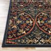 Superior Indoor Area Rug, Plush Carpet Cover, Vintage Oriental Medallion, Ideal for Hallway, Entry, Living Room, Dining, Bedroom, Office, Kitchen, Fancy Medallion Collection, 5′ x 5′, Midnight Blue(Midnight Blue)