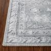 Superior Indoor Area Rug for Home Floor, Bedroom, Living/Dining Room, Office, Unique, Soft Cotton Backed, Oriental Vintage Medallion Decor, Roan Collection, 7′ 6″ x 9′ 6″, Garnet Red(Sim – Grey)