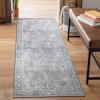 Superior Indoor Area Rug for Home Floor, Bedroom, Living/Dining Room, Office, Unique, Soft Cotton Backed, Oriental Vintage Medallion Decor, Roan Collection, 7′ 6″ x 9′ 6″, Garnet Red(Rigg – Charcoal)