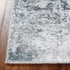Superior Indoor Area Rug for Home Floor, Bedroom, Living/Dining Room, Office, Unique, Soft Cotton Backed, Oriental Vintage Medallion Decor, Roan Collection, 7′ 6″ x 9′ 6″, Garnet Red(Cool Gray)