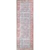 Superior Indoor Area Rug for Home Floor, Bedroom, Living/Dining Room, Office, Unique, Soft Cotton Backed, Oriental Vintage Medallion Decor, Roan Collection, 7′ 6″ x 9′ 6″, Garnet Red(Uma – Berry Red)