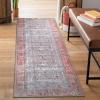 Superior Indoor Area Rug for Home Floor, Bedroom, Living/Dining Room, Office, Unique, Soft Cotton Backed, Oriental Vintage Medallion Decor, Roan Collection, 7′ 6″ x 9′ 6″, Garnet Red(Uma – Berry Red)