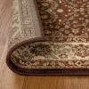 Superior Indoor Area Rug or Runner, Jute Backing, Traditional Floral Scroll Medallion, Ideal for Entryway, Living Room, Kitchen, Bedroom, Hallway, Floor Cover, Astral Collection, 2′ 7″ x 8′, Beige Red(Beige Red)