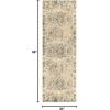 Superior Indoor Area Rug or Runner, Jute Backing, Traditional Floral Scroll Medallion, Ideal for Entryway, Living Room, Kitchen, Bedroom, Hallway, Floor Cover, Astral Collection, 2′ 7″ x 8′, Beige Red(Ivory)
