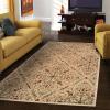 Superior Indoor Area Rug or Runner, Jute Backing, Traditional Floral Scroll Medallion, Ideal for Entryway, Living Room, Kitchen, Bedroom, Hallway, Floor Cover, Astral Collection, 2′ 7″ x 8′, Beige Red(Brown)