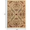 Superior Indoor Area Rug or Runner, Jute Backing, Traditional Floral Scroll Medallion, Ideal for Entryway, Living Room, Kitchen, Bedroom, Hallway, Floor Cover, Astral Collection, 2′ 7″ x 8′, Beige Red(Brown)