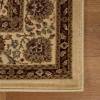 Superior Indoor Area Rug or Runner, Jute Backing, Traditional Floral Scroll Medallion, Ideal for Entryway, Living Room, Kitchen, Bedroom, Hallway, Floor Cover, Astral Collection, 2′ 7″ x 8′, Beige Red(Beige Brown)