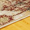 Superior Indoor Area Rug or Runner, Jute Backing, Traditional Floral Scroll Medallion, Ideal for Entryway, Living Room, Kitchen, Bedroom, Hallway, Floor Cover, Astral Collection, 2′ 7″ x 8′, Beige Red(Brown Red)