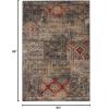 Superior Indoor Area Rug or Runner, Modern Abstract Floor Decor, Soft Plush Rugs, Aesthetic Home Accessories For Living Room, Bedroom, Office, Kitchen, Dining, Cullen Collection, 2′ x 3′, Brown Black(Amara – Grey – Z)
