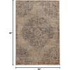 Superior Indoor Area Rug or Runner, Modern Abstract Floor Decor, Soft Plush Rugs, Aesthetic Home Accessories For Living Room, Bedroom, Office, Kitchen, Dining, Cullen Collection, 2′ x 3′, Brown Black(Meve – Ivory-grey – Z)