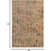 Superior Indoor Area Rug or Runner, Modern Abstract Floor Decor, Soft Plush Rugs, Aesthetic Home Accessories For Living Room, Bedroom, Office, Kitchen, Dining, Cullen Collection, 2′ x 3′, Brown Black(Ivory)