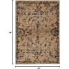 Superior Indoor Area Rug or Runner, Modern Abstract Floor Decor, Soft Plush Rugs, Aesthetic Home Accessories For Living Room, Bedroom, Office, Kitchen, Dining, Cullen Collection, 2′ x 3′, Brown Black(Red Brown)