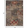 Superior Indoor Area Rug or Runner, Modern Abstract Floor Decor, Soft Plush Rugs, Aesthetic Home Accessories For Living Room, Bedroom, Office, Kitchen, Dining, Cullen Collection, 2′ x 3′, Brown Black(Amara – Grey)