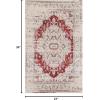 Superior Indoor Area Rug or Runner, Modern Abstract Floor Decor, Soft Plush Rugs, Aesthetic Home Accessories For Living Room, Bedroom, Office, Kitchen, Dining, Cullen Collection, 2′ x 3′, Brown Black(Red)