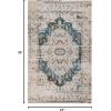 Superior Indoor Area Rug or Runner, Modern Abstract Floor Decor, Soft Plush Rugs, Aesthetic Home Accessories For Living Room, Bedroom, Office, Kitchen, Dining, Cullen Collection, 2′ x 3′, Brown Black(Teal)