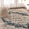 Superior Indoor Area Rug or Runner, Modern Abstract Floor Decor, Soft Plush Rugs, Aesthetic Home Accessories For Living Room, Bedroom, Office, Kitchen, Dining, Cullen Collection, 2′ x 3′, Brown Black(Teal)