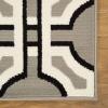 Superior Indoor Area Rug with Jute Backing, Modern Floor Decor for Home Hallway, Living Room, Floor Cover, Entryway, Bedroom, Modern Abstract, 3ft x 5ft, Grey Ivory