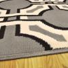 Superior Indoor Area Rug with Jute Backing, Modern Floor Decor for Home Hallway, Living Room, Floor Cover, Entryway, Bedroom, Modern Abstract, 3ft x 5ft, Grey Ivory
