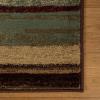 Superior Indoor Area Rug with Jute Backing, Modern Floor Decor for Home Hallway, Living Room, Floor Cover, Entryway, Bedroom, Modern Abstract Multi-Colored, 4′ x 6′, Dark Brown(Beige Multi)