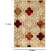 Superior Indoor Area Runner, Jute Backed, Perfect for Hallway, Living/ Dining Room, Bedroom, Office, Kitchen, Entryway, Modern Geometric Trellis Floor Decor, Viking Collection, 2′ 7″ x 8′, Green(Beige)