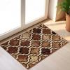Superior Indoor Area Runner, Jute Backed, Perfect for Hallway, Living/ Dining Room, Bedroom, Office, Kitchen, Entryway, Modern Geometric Trellis Floor Decor, Viking Collection, 2′ 7″ x 8′, Green(Brown)