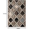 Superior Indoor Area Runner, Jute Backed, Perfect for Hallway, Living/ Dining Room, Bedroom, Office, Kitchen, Entryway, Modern Geometric Trellis Floor Decor, Viking Collection, 2′ 7″ x 8′, Green(B Ivory)