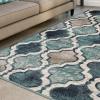 Superior Indoor Area Runner, Jute Backed, Perfect for Hallway, Living/ Dining Room, Bedroom, Office, Kitchen, Entryway, Modern Geometric Trellis Floor Decor, Viking Collection, 2′ 7″ x 8′, Green(Deep Royal)