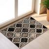 Superior Indoor Area Runner, Jute Backed, Perfect for Hallway, Living/ Dining Room, Bedroom, Office, Kitchen, Entryway, Modern Geometric Trellis Floor Decor, Viking Collection, 2′ 7″ x 8′, Green(B Ivory)