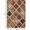 Superior Indoor Area Runner, Jute Backed, Perfect for Hallway, Living/ Dining Room, Bedroom, Office, Kitchen, Entryway, Modern Geometric Trellis Floor Decor, Viking Collection, 2′ 7″ x 8′, Green(Brown)