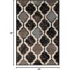 Superior Indoor Area Runner, Jute Backed, Perfect for Hallway, Living/ Dining Room, Bedroom, Office, Kitchen, Entryway, Modern Geometric Trellis Floor Decor, Viking Collection, 2′ 7″ x 8′, Green(A Chocolate)