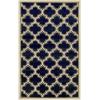 Superior Indoor Boho Small Area Rug with Jute Backing for Kitchen, Bedroom, Living Room, Entryway, Hallway, Dorm, Perfect for Hardwood Floors, Bohemian Trellis Collection, 2′ x 3′, Apricot(Blue)