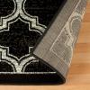 Superior Indoor Boho Small Area Rug with Jute Backing for Kitchen, Bedroom, Living Room, Entryway, Hallway, Dorm, Perfect for Hardwood Floors, Bohemian Trellis Collection, 2′ x 3′, Apricot(Black)