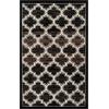 Superior Indoor Boho Small Area Rug with Jute Backing for Kitchen, Bedroom, Living Room, Entryway, Hallway, Dorm, Perfect for Hardwood Floors, Bohemian Trellis Collection, 2′ x 3′, Apricot(Black)