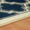 Superior Indoor Boho Small Area Rug with Jute Backing for Kitchen, Bedroom, Living Room, Entryway, Hallway, Dorm, Perfect for Hardwood Floors, Bohemian Trellis Collection, 2′ x 3′, Apricot(Blue)