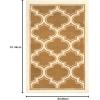 Superior Indoor Boho Small Area Rug with Jute Backing for Kitchen, Bedroom, Living Room, Entryway, Hallway, Dorm, Perfect for Hardwood Floors, Bohemian Trellis Collection, 2′ x 3′, Apricot(Apricot)