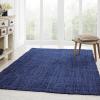 Superior Indoor Braided Jute Small Area Rug, Modern Aesthetic Home Decor for Entryway, Living Room, Dining, Bedroom, Office, Nursery, Kitchen, Soft Reversible Rugs, Kula Collection, Natural, 3’x5′(Navy Blue)