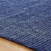 Superior Indoor Braided Jute Small Area Rug, Modern Aesthetic Home Decor for Entryway, Living Room, Dining, Bedroom, Office, Nursery, Kitchen, Soft Reversible Rugs, Kula Collection, Natural, 3’x5′(Navy Blue)