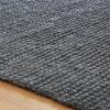 Superior Indoor Braided Jute Small Area Rug, Modern Aesthetic Home Decor for Entryway, Living Room, Dining, Bedroom, Office, Nursery, Kitchen, Soft Reversible Rugs, Kula Collection, Natural, 3’x5′(Charcoal)