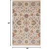 Superior Indoor Large Area Rug, Jute Backing Rugs for Living Room, Dining Room, Kitchen, Office, Entryway, Unique Vintage Botanical Home Floor Decor, Gulistan Collection, 5′ x 8′, Ivory(5′ x 8′ (Rectangular))