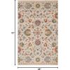 Superior Indoor Large Area Rug, Jute Backing Rugs for Living Room, Dining Room, Kitchen, Office, Entryway, Unique Vintage Botanical Home Floor Decor, Gulistan Collection, 5′ x 8′, Ivory(4′ x 6′ (Rectangular))