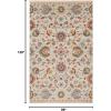 Superior Indoor Large Area Rug, Jute Backing Rugs for Living Room, Dining Room, Kitchen, Office, Entryway, Unique Vintage Botanical Home Floor Decor, Gulistan Collection, 5′ x 8′, Ivory(8′ x 10′ (Rectangular))